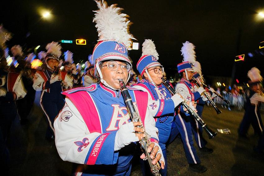 Jaguar Marching Band playing clarinet