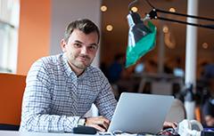 Man working at desk